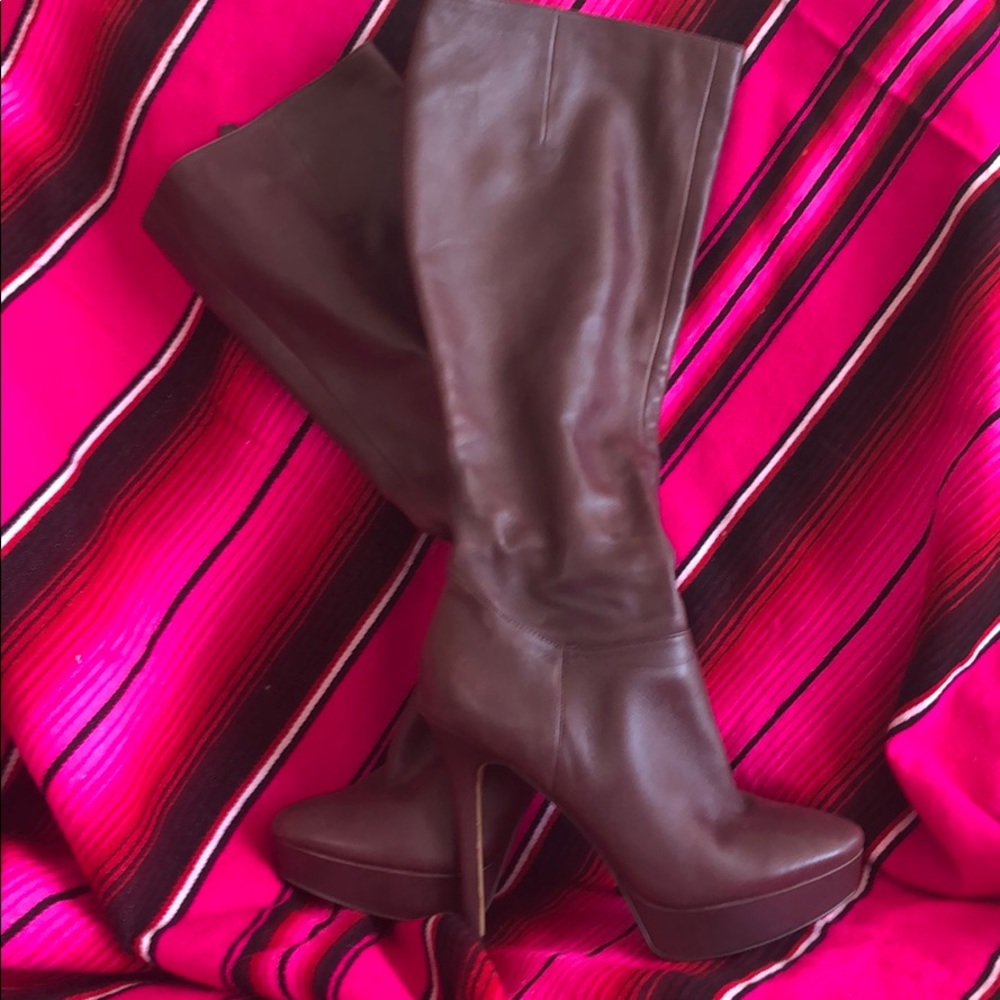 Nine West brown high heel boots